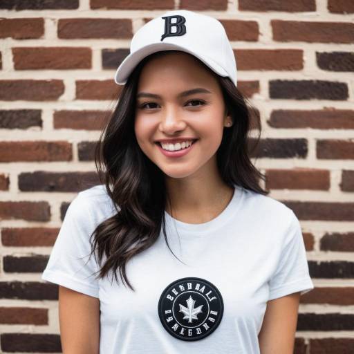 Smiling young woman in white casual outfit