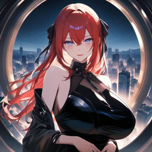 Nighttime Aesthetic Anime Portrait of Kurisu