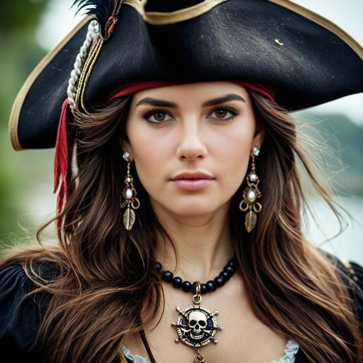 Enchanting Pirate Princess in Bold Attire