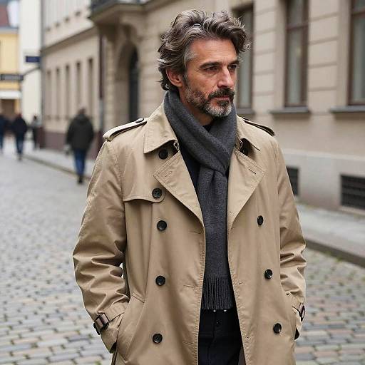 Textured Layers Hairstyle on Middle-Aged Man