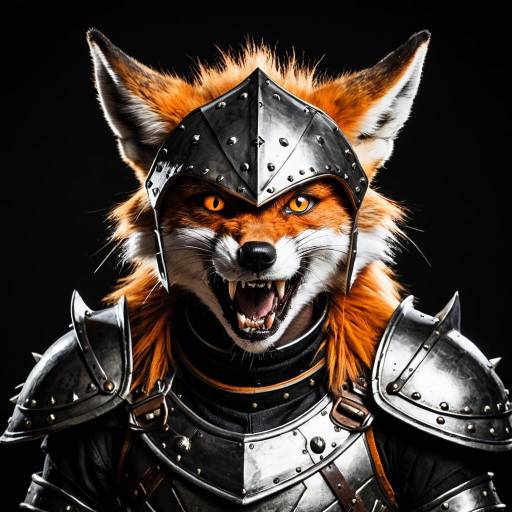 Furry Fox Warrior in Medieval Armor