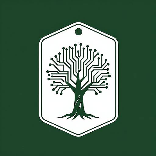 Minimalist Circuit Tree Logo