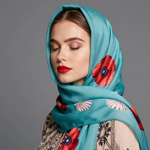 Serene Portrait of a Fair-Skinned Woman