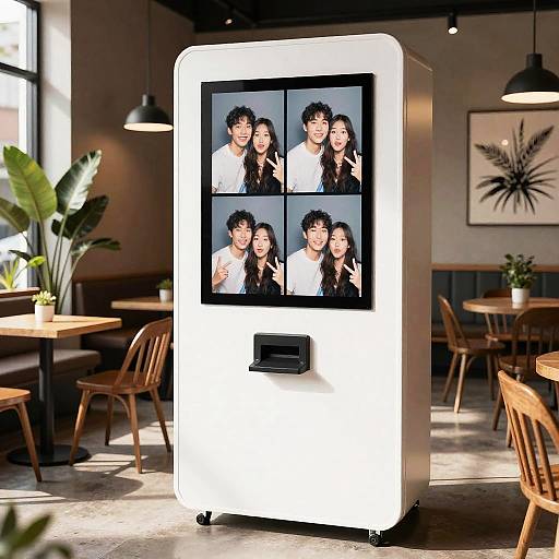 Minimalist Photobooth in Urban Cafe