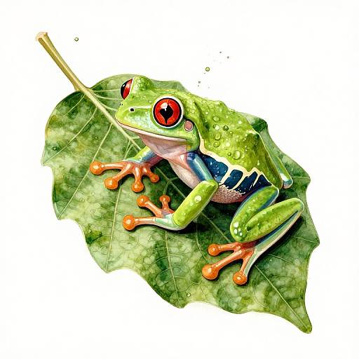 Aztec Leaf Carving with Frog