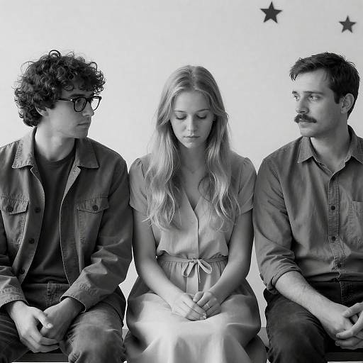 Intimate Moment Captured in Black and White