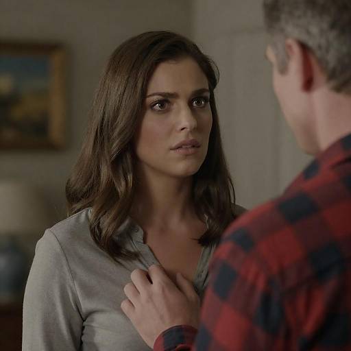 Intense Portrait in Dimly Lit Room