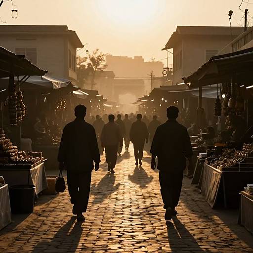 Ethereal Twilight Marketplace Scene