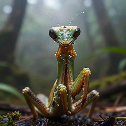 Hyperrealistic Snake Skin Mantis Portrait
