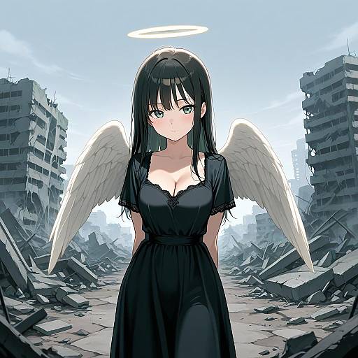 Angel in a Post-Apocalyptic Sky