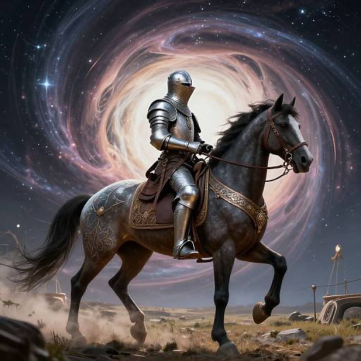 Medieval Knight in Cosmic Fantasy