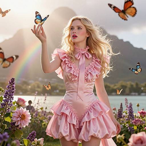 Cinematic Fashion Editorial with Butterflies