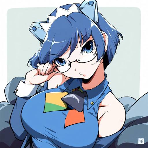 Illustration of 2k-tan, os-tan in the style of Non (nuebako)