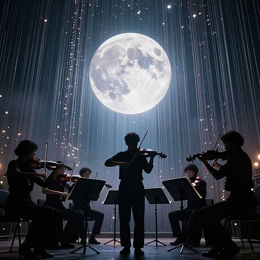 Celestial Orchestra Beneath Radiant Orb