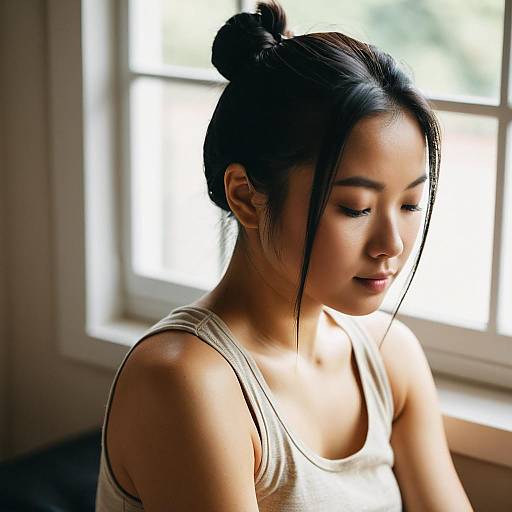 Soft-Focus Portrait of Asian Woman