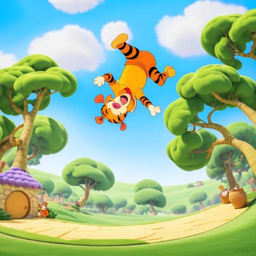 Tigger Somersault in Winnie the Pooh Forest