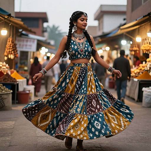 Boho South Asian Woman in Spice Bazaar