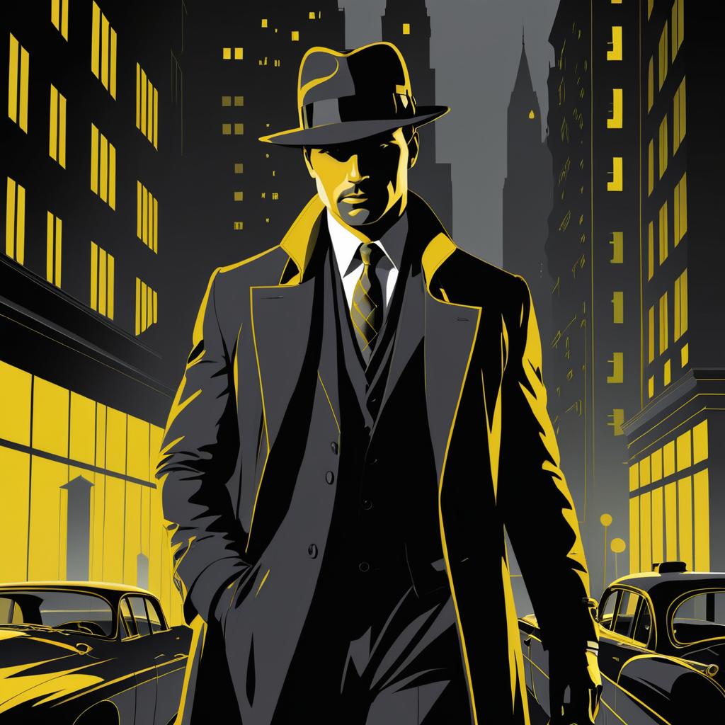 Noir Detective in Urban Adventure