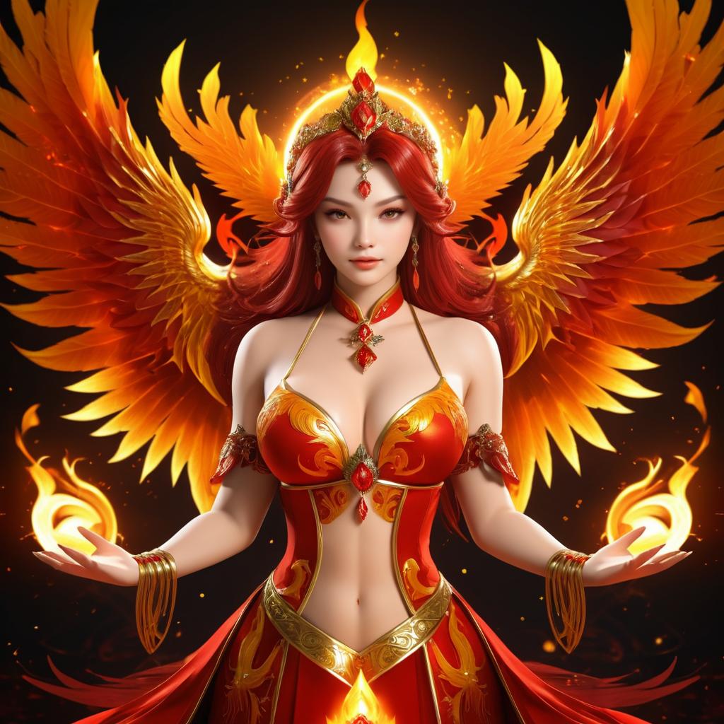 Regal Phoenix Summoner from Eastern Mythology