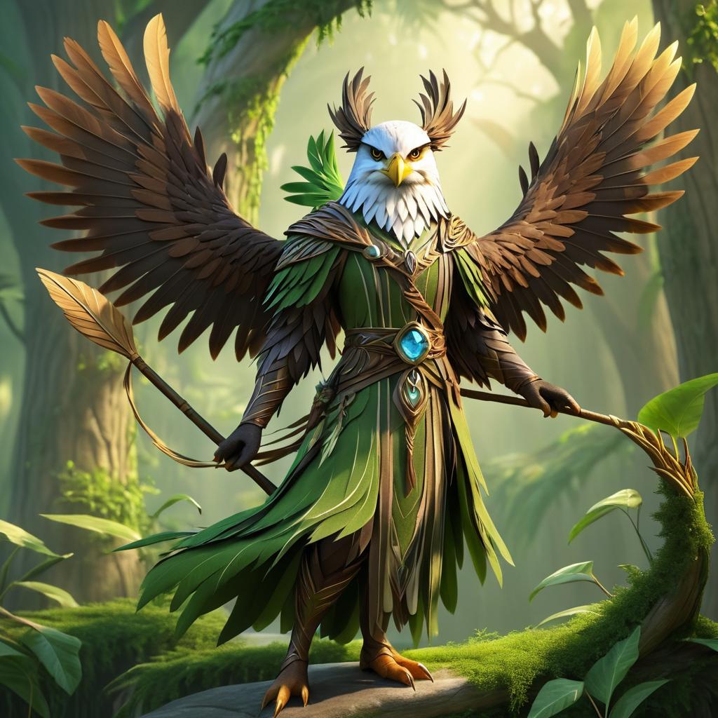 Cinematic Concept Art of Zephyr the Aarakocra