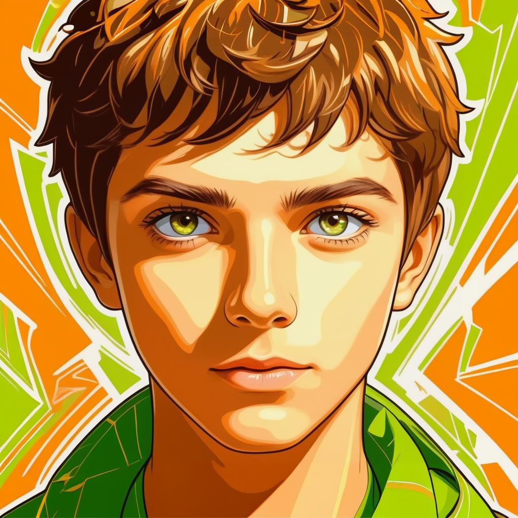 Vivid Portrait of a Teen Boy