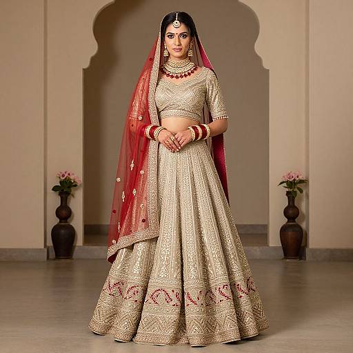 Elegant Indian Bridal Wear Portrait