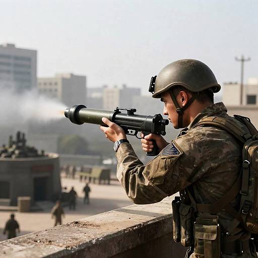 Fearless Soldier Targeting Fortified Compound