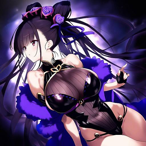 Illustration of Murasaki shikibu (swimsuit rider) (first ascension) (fate), fate/grand order in the style of Sora to umi