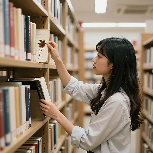 Librarian Tending Living Books