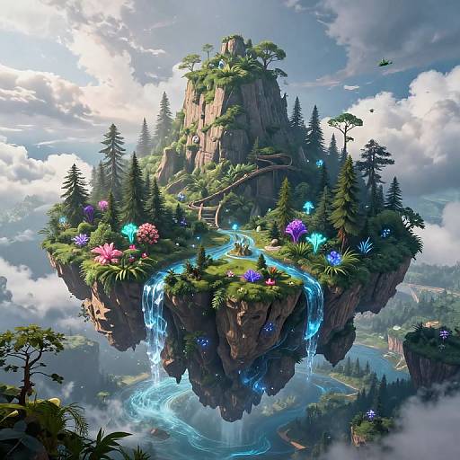 Floating Island Fantasy Landscape