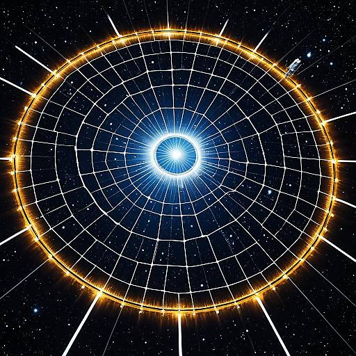 Futuristic Space Solar Energy Hub