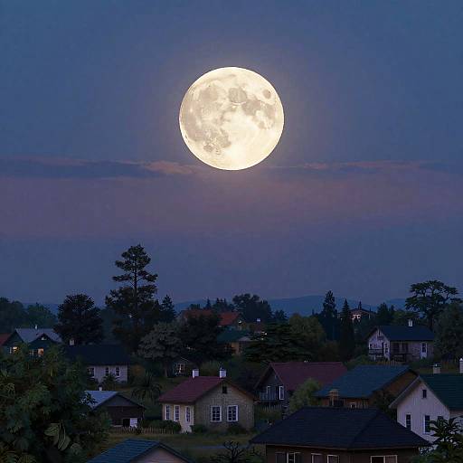 Dreamlike Moonlit Scene with Artistic Glow