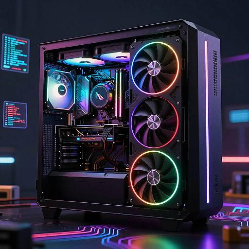 Futuristic Cyberpunk Gaming Rig 4090