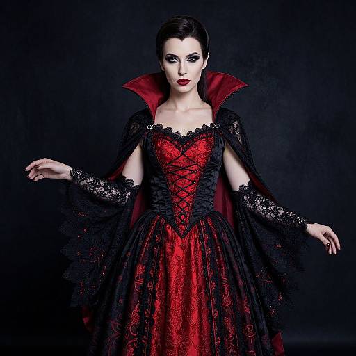 Elegant Gothic Vampire Woman Costume
