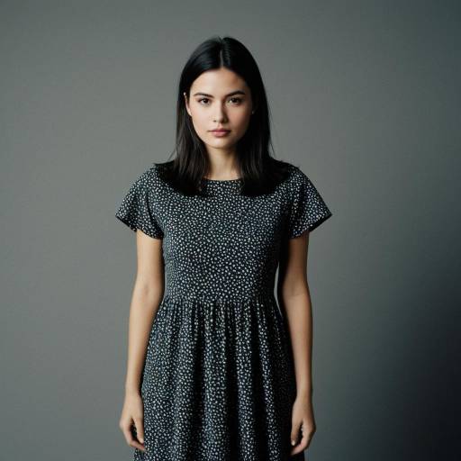 Realistic Solo Girl in Scrub Dress