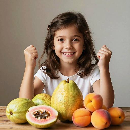 Realistic Child Portrait Made of Fruit