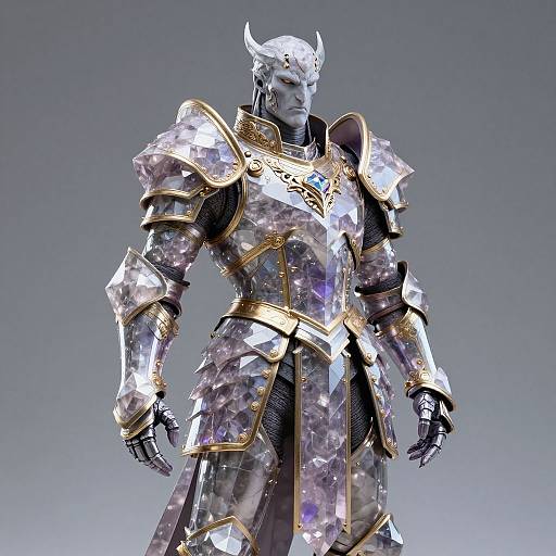 Hyper-Realistic Amethyst Crystal Armor