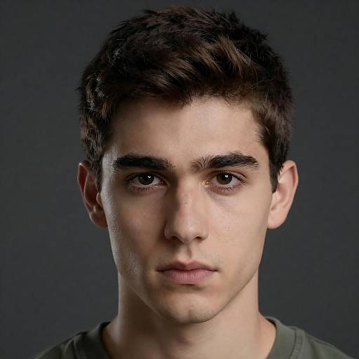 Close-Up Portrait of a Young Man