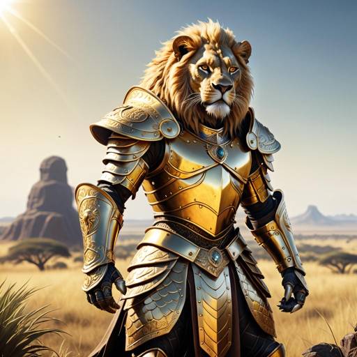Lion Warrior in Golden Armor