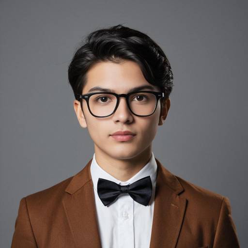 Young man in glasses and bowtie