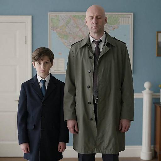 Intimate Portrait of Father and Son