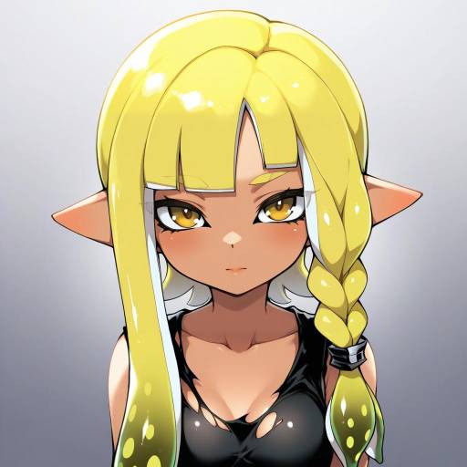 Illustration of Agent 3 (splatoon 3), splatoon (series) in the style of Tousen