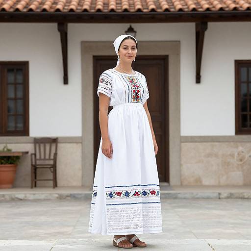 Greek Woman in Traditional Dress