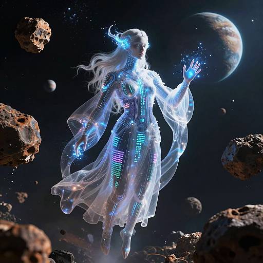 Ethereal Space Mage AI in Zero Gravity