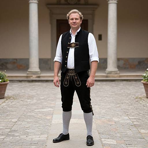 Man in Traditional German Attire