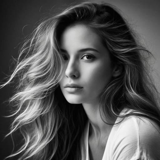 Moody Black and White Portrait of Woman
