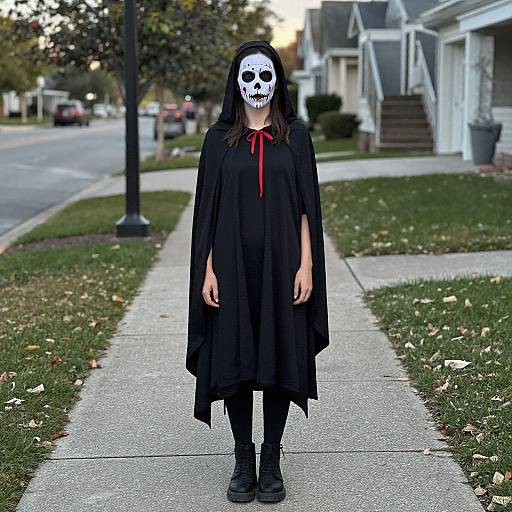 Person in Halloween Costume Outdoors