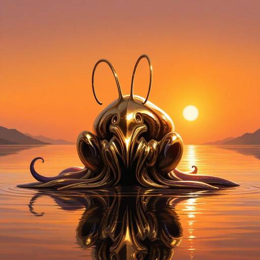 Majestic Kraken Under a Golden Sunset Majestic Kraken Under a Golden Sunset