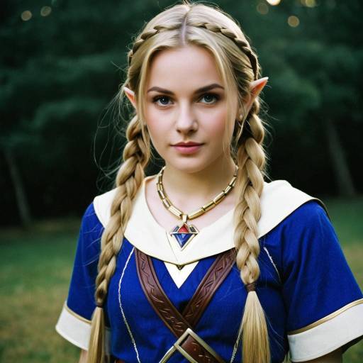 Woman in Zelda-Inspired Costume with Pointy Ears
