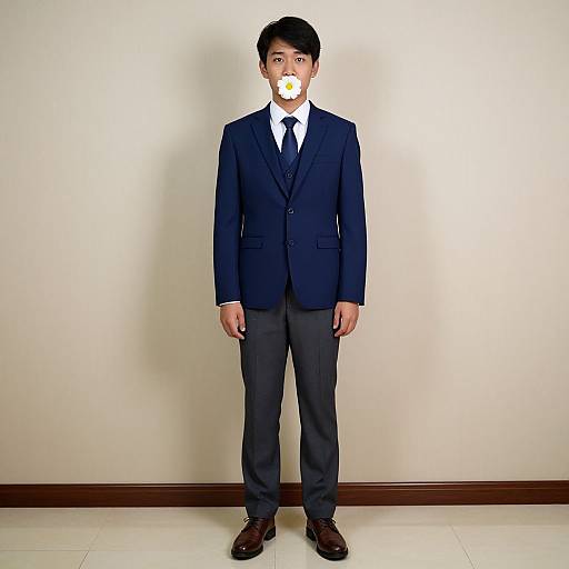 Realistic Zegna Man Formal Attire